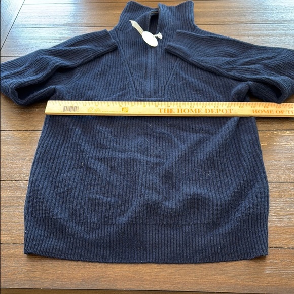 J. Crew Midweight cashmere ribbed half-zip ski sweater XS - Picture 6 of 9